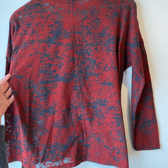 Scotch & Soda Nomadic Dreamers Mason and Scotch Red Top Drop Shoulder Burnout - Picture 2 of 8